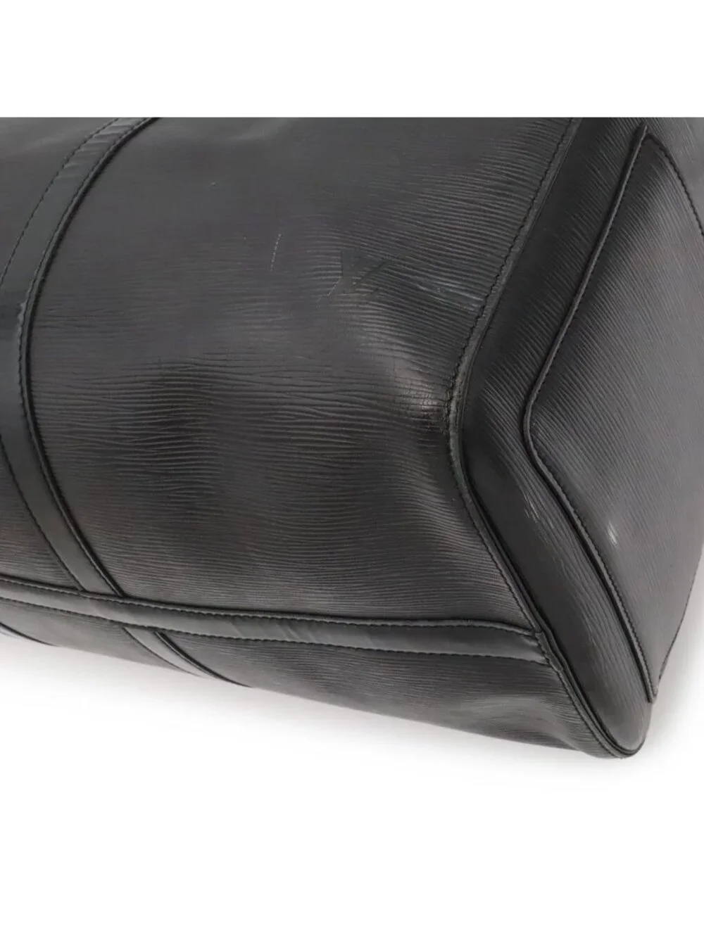Louis Vuitton Epi Keepall 50 Boston Bag Purse Leather Noir Black Gold